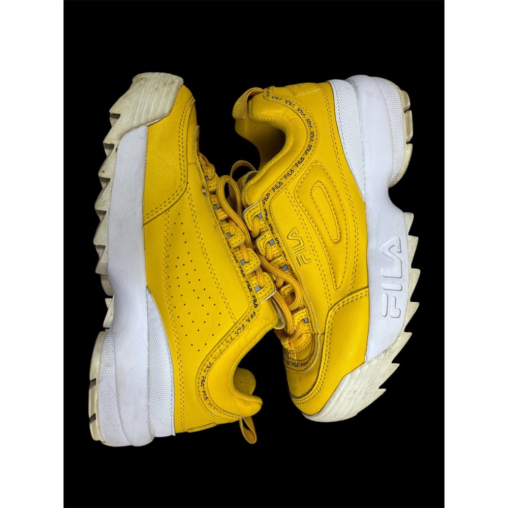 Fila‎ Disruptor II Yellow Chunky Platform Sneakers Size US 6 EUR 38.5